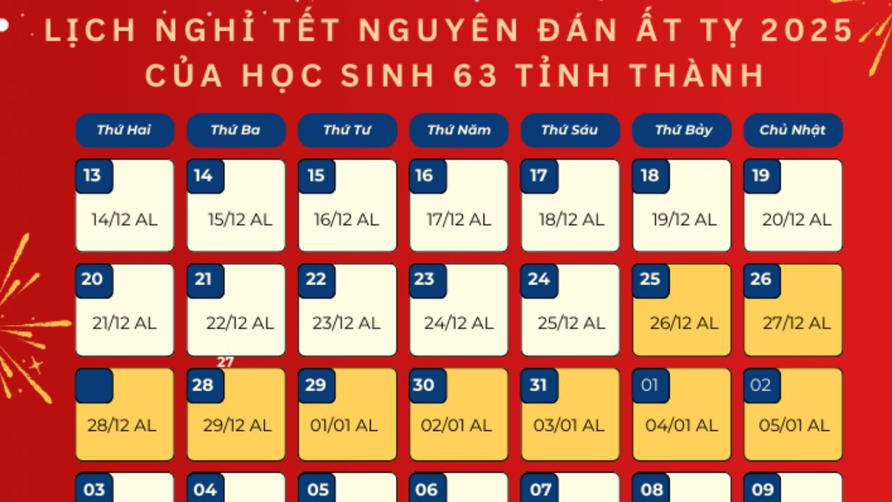 Lịch Nghỉ Tết Của Học Sinh