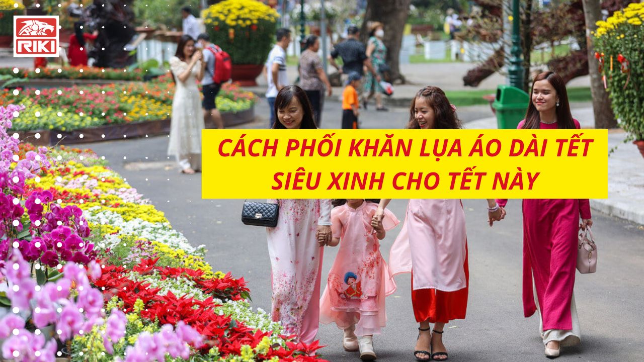 Cách Phối Khăn Lụa Áo Dài Tết Siêu Xinh Cho Tết Này