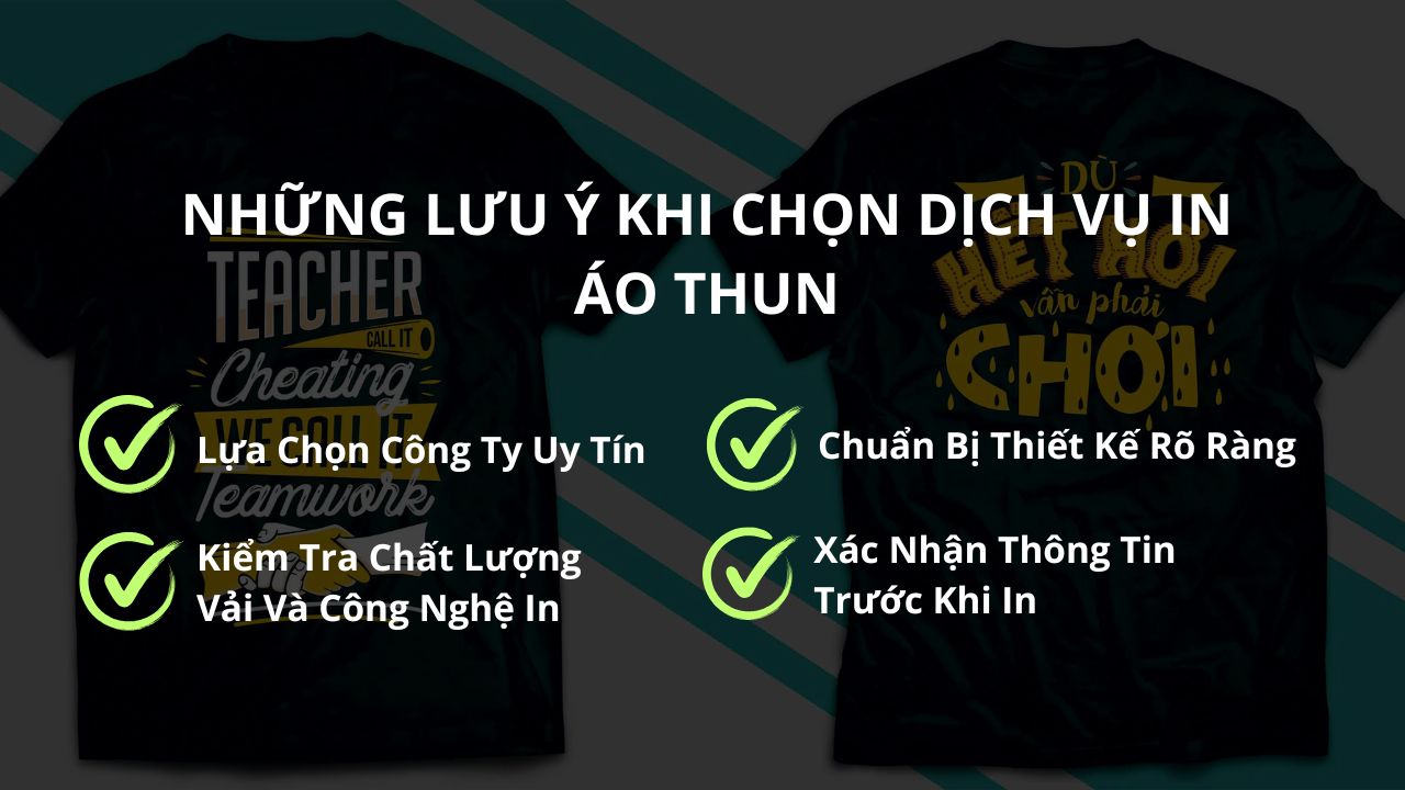 Những Lưu Ý Khi Chọn Dịch Vụ In Áo Thun