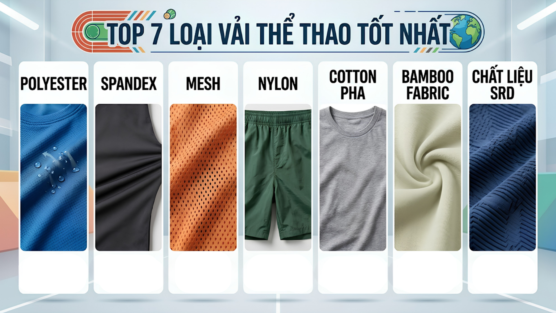 Top 7 loại vải thể thao tốt nhất