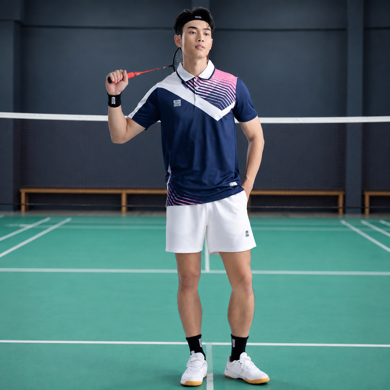 Outfit cầu lông nam với áo thể thao NEXUS01