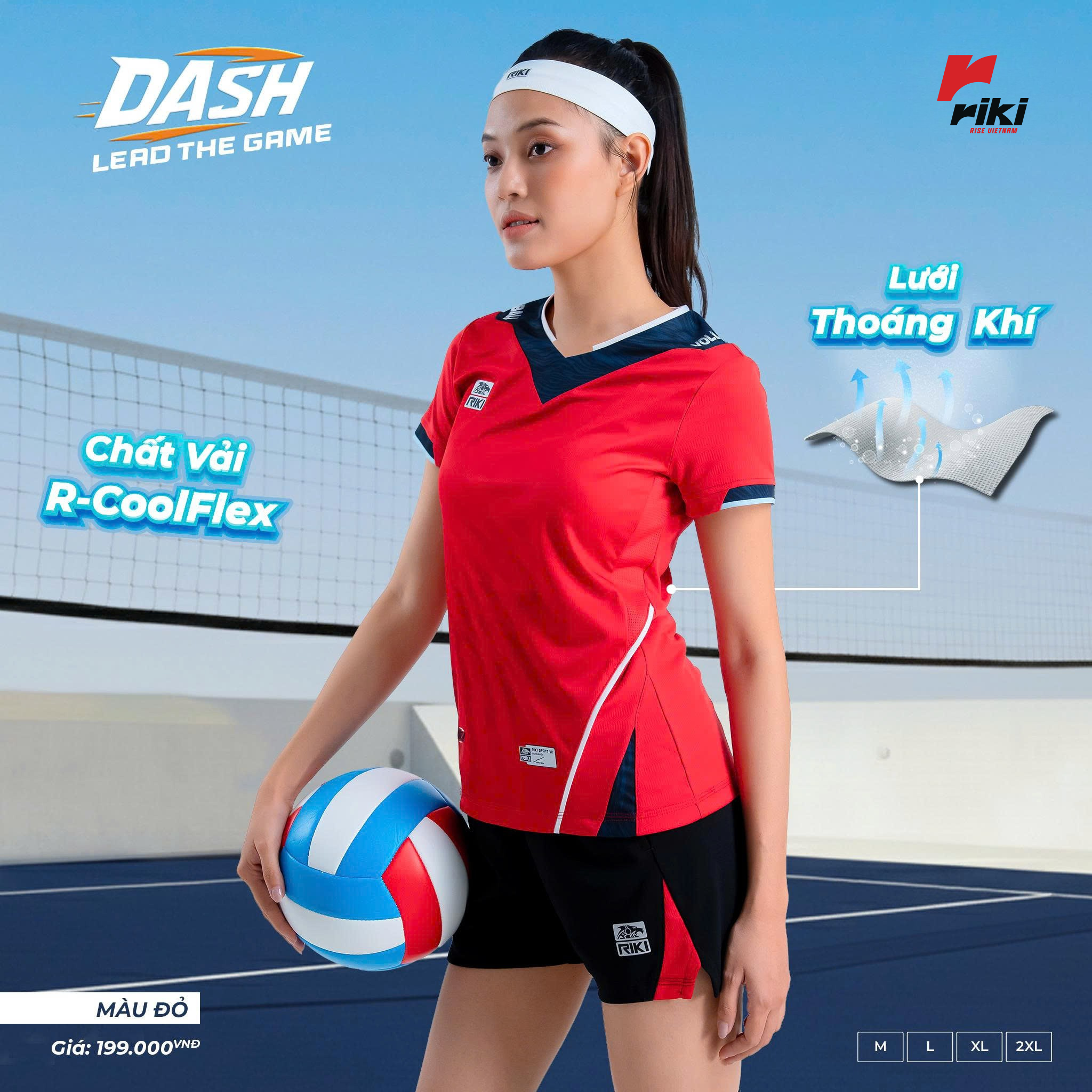 Đồ Bóng Chuyền RIKI DASH Nữ Đỏ