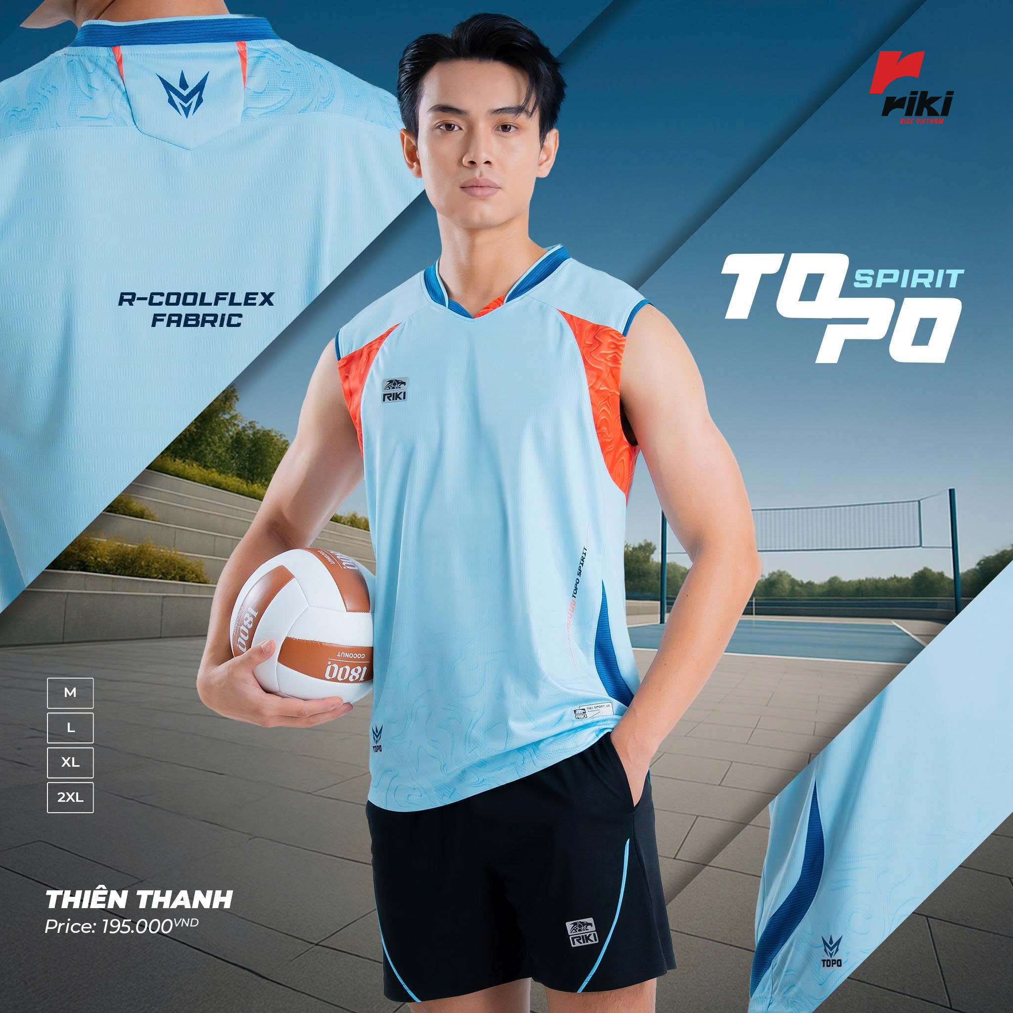 Đồ Bóng Chuyền RIKI TOPO Nam Thiên Thanh