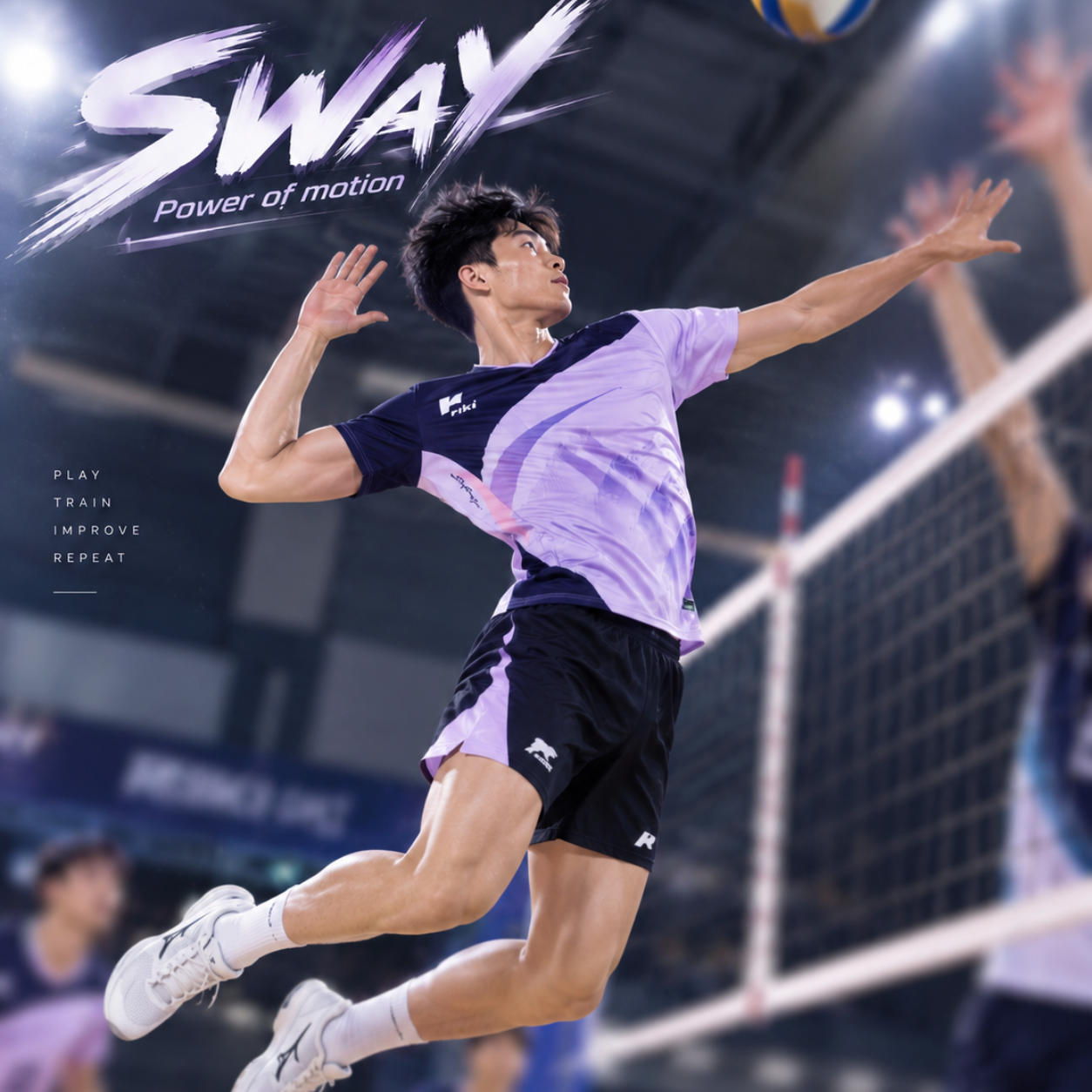 Đồ bóng chuyền nam SWAY RIKI thoáng khí và linh hoạt