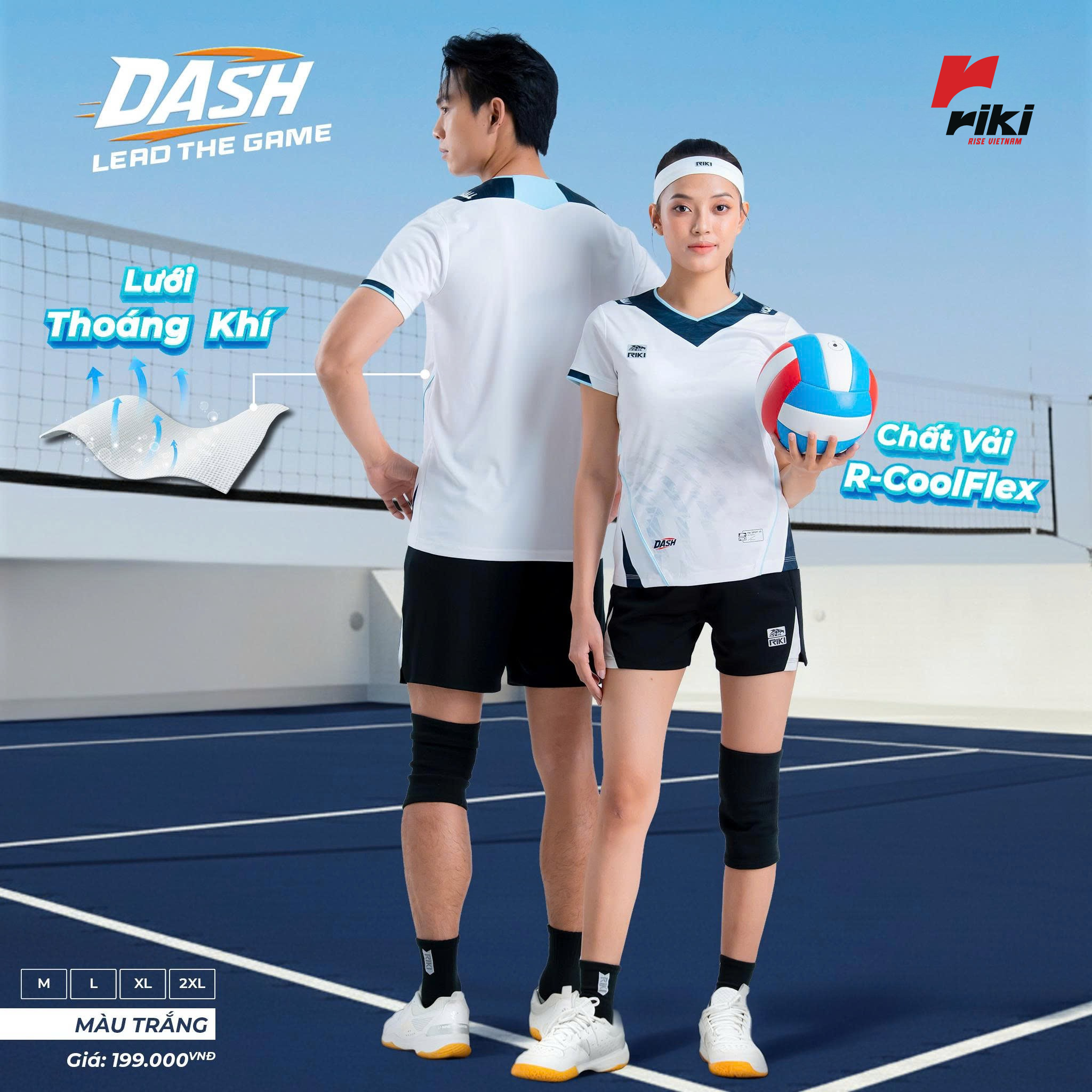 Đồ bóng chuyền RIKI DASH Nam Nữ cho tập luyện và thi đấu